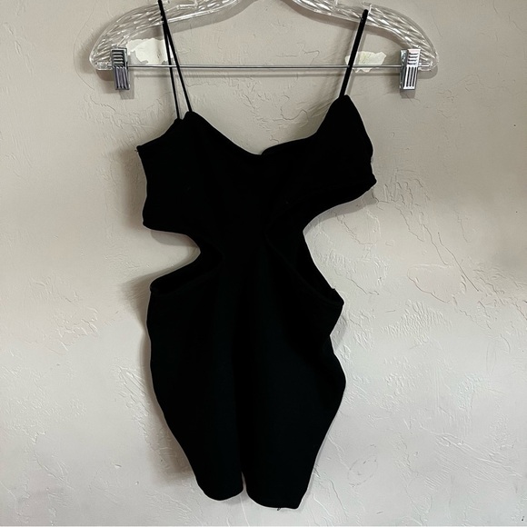Zara Black Side Cutout Micro Mini Dress - Picture 5 of 10